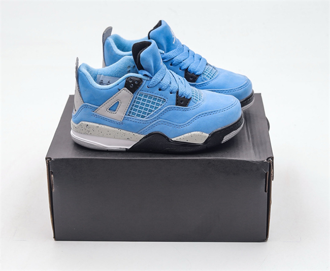 Youth Running weapon Super Quality Air Jordan 4 Blue Shoes 032